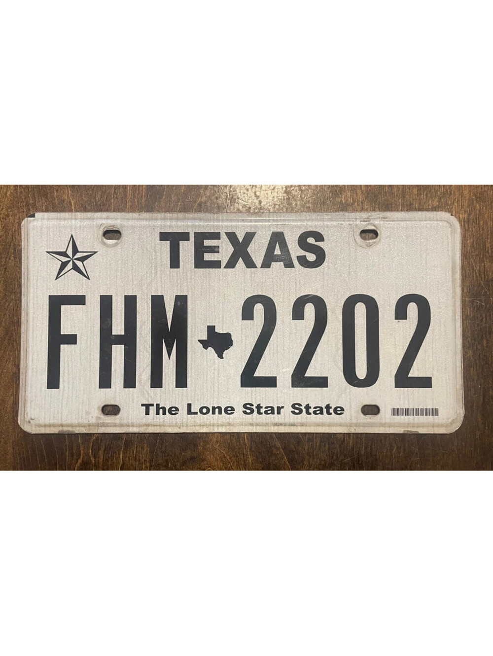 Texas License Plate TX State USA American Expired Lonestar State FHM 2202 Sign